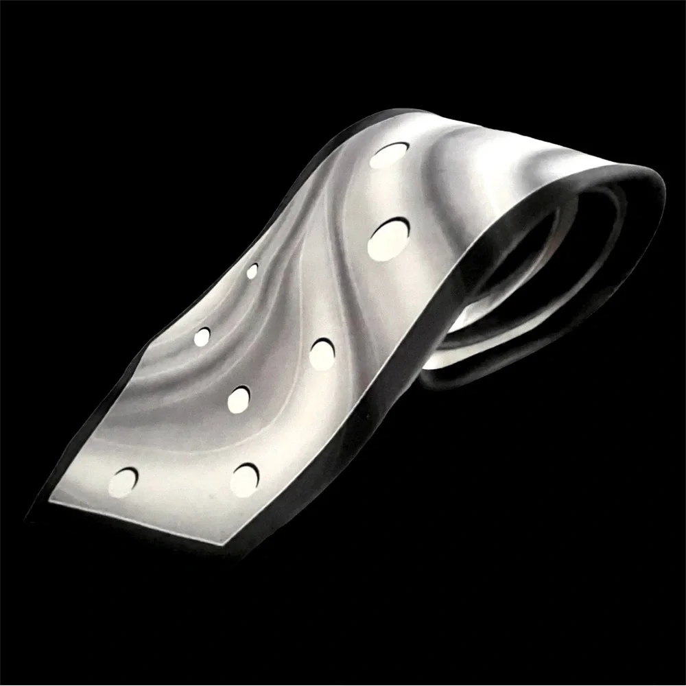 Liquid Silk Couture Pattern Carlo Palazzi Black Gray White Tie & Pocket Square
